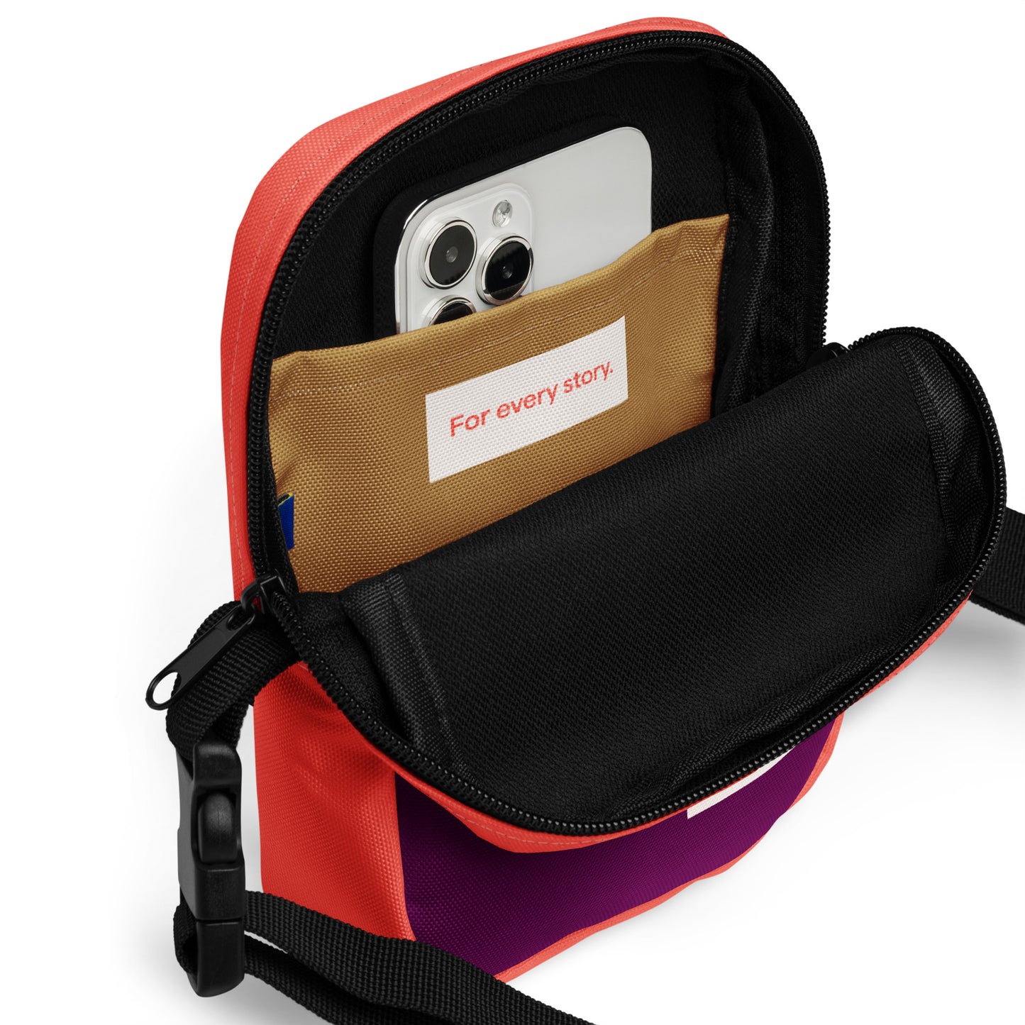 Vermilion/Aubergine - Utility crossbody bag
