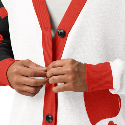 "Love, the public Library" - Knitted cardigan