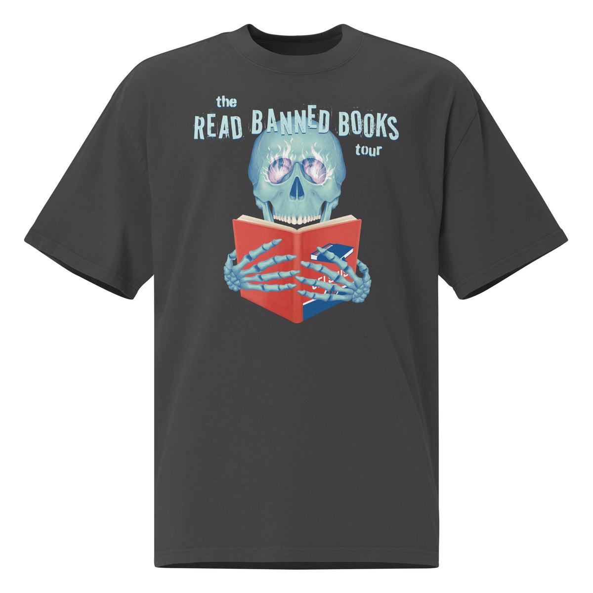 "Read Banned Books" Tour Unisex Oversized Tee - Black