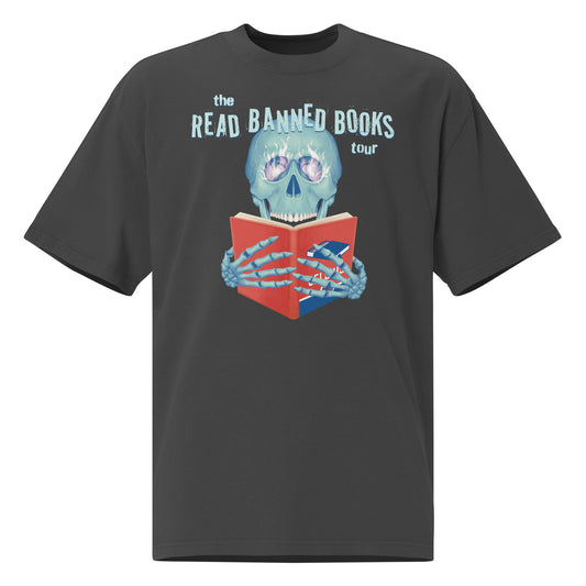 "Read Banned Books" Tour Unisex Oversized Tee - Black