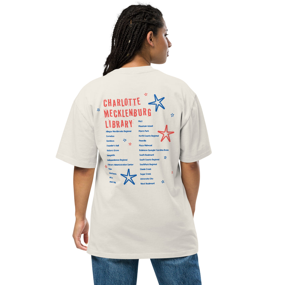 "Read Banned Books" Tour Unisex Oversized Tee - Cream