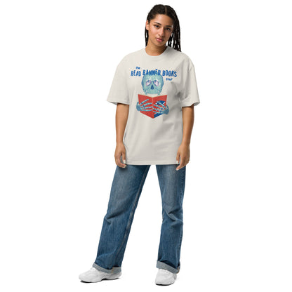 "Read Banned Books" Tour Unisex Oversized Tee - Cream