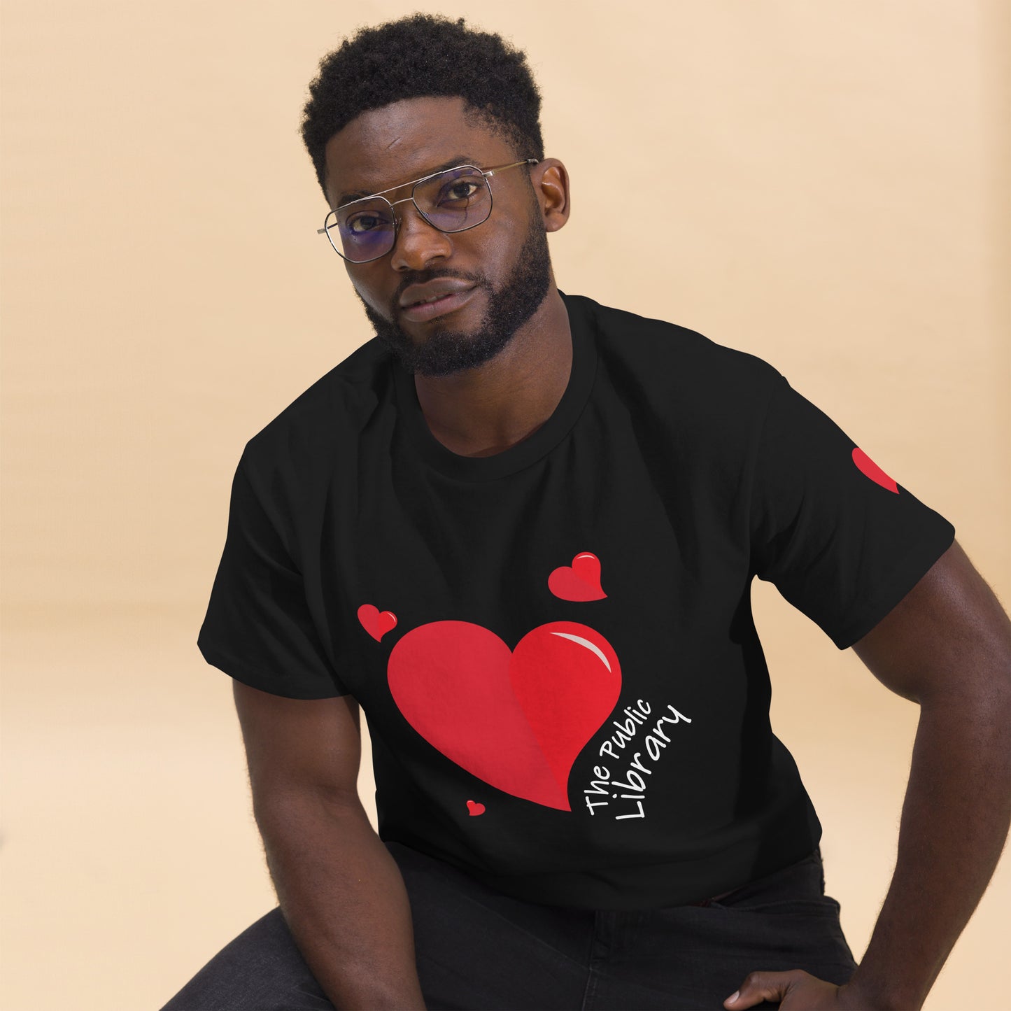 "Heart" - Unisex classic tee (black)