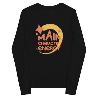 "Main Character Energy (Orange) - Youth long sleeve tee